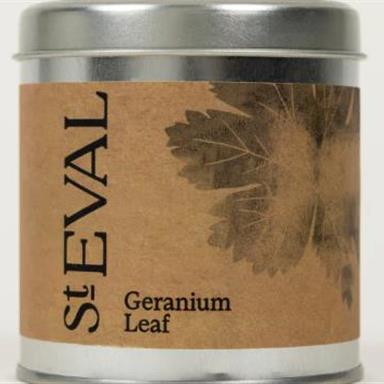 St Eval Geranium Leaf Scented Candle – Medium Tin, Cream Wax, Made In UK