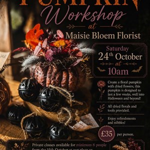 Dried Floral Pumpkin Workshop - Saturday 24th October