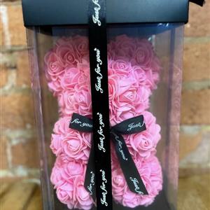 Valentines Rose Bear - Pink Gift Boxed 