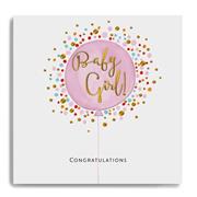 Congratulations Baby Girl - Pink Balloon