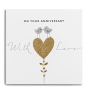 On Your Anniversary With Love Heart Love Birds
