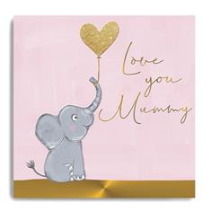 Love You Mummy - Cute Elephant Card