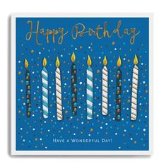 Happy Birthday Blue Candles