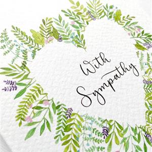With Sympathy Heart Card