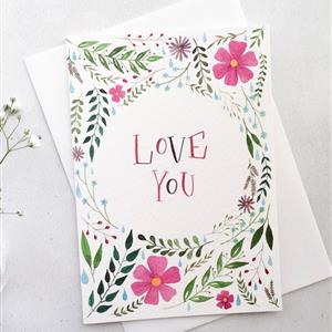 Eleri Haf Love You Floral Card