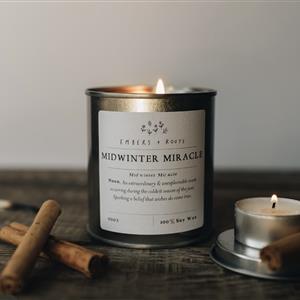 Embers &amp; Roots Midwinter Miracle Candle 