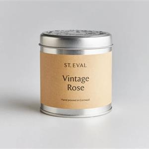 St Eval Vintage Rose Scented Tin Candle NATIONAL DELIVERY
