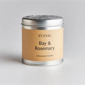 St Eval Bay &amp; Rosemary Scented Tin Candle NATIONAL DELIVERY