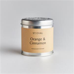 St Eval Orange &amp; Cinnamon Scented Tin Candle NATIONAL DELIVERY