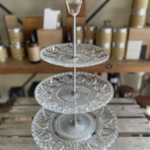 Vintage Glass Cake Stand (4 DAY HIRE)