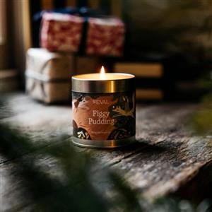 St Eval Figgy Pudding Tin Candle